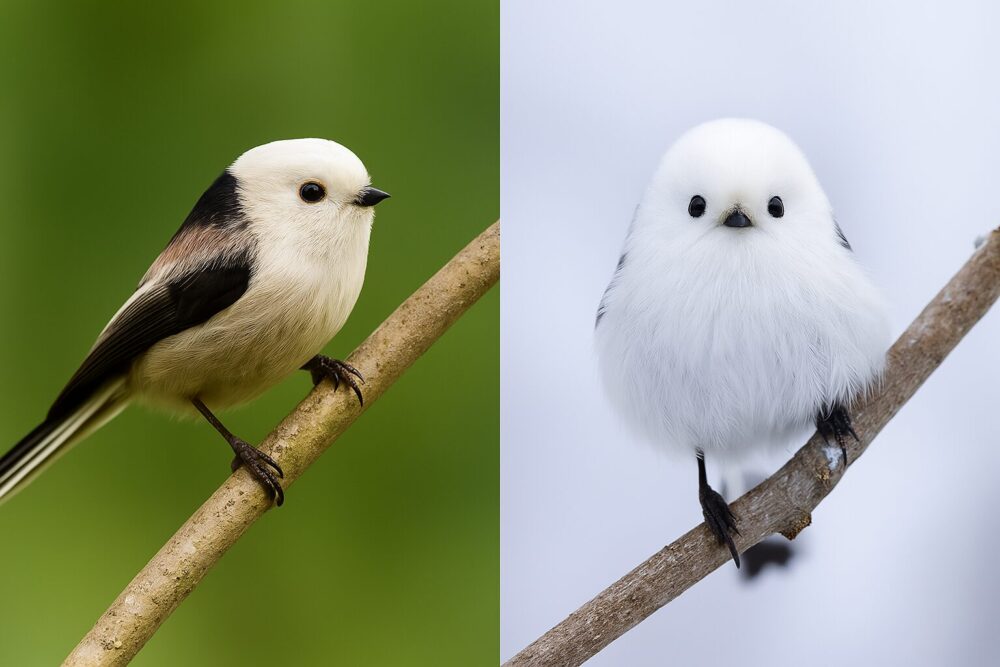 シマエナガは夏と冬で別の鳥？見た目・毛色・生態の違いを比較解説