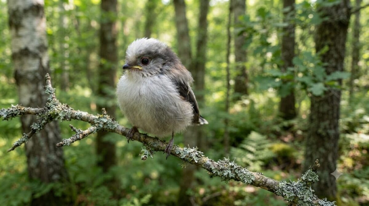 シマエナガの幼鳥