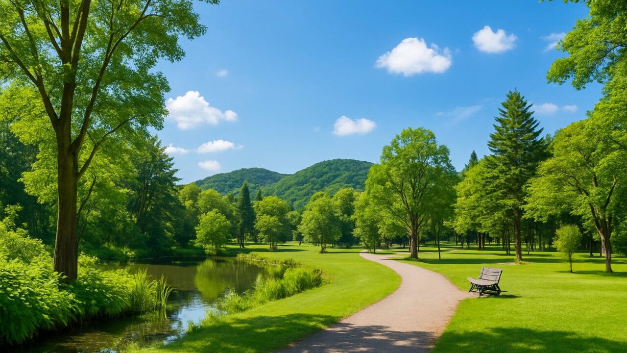 夏の北海道の公園
