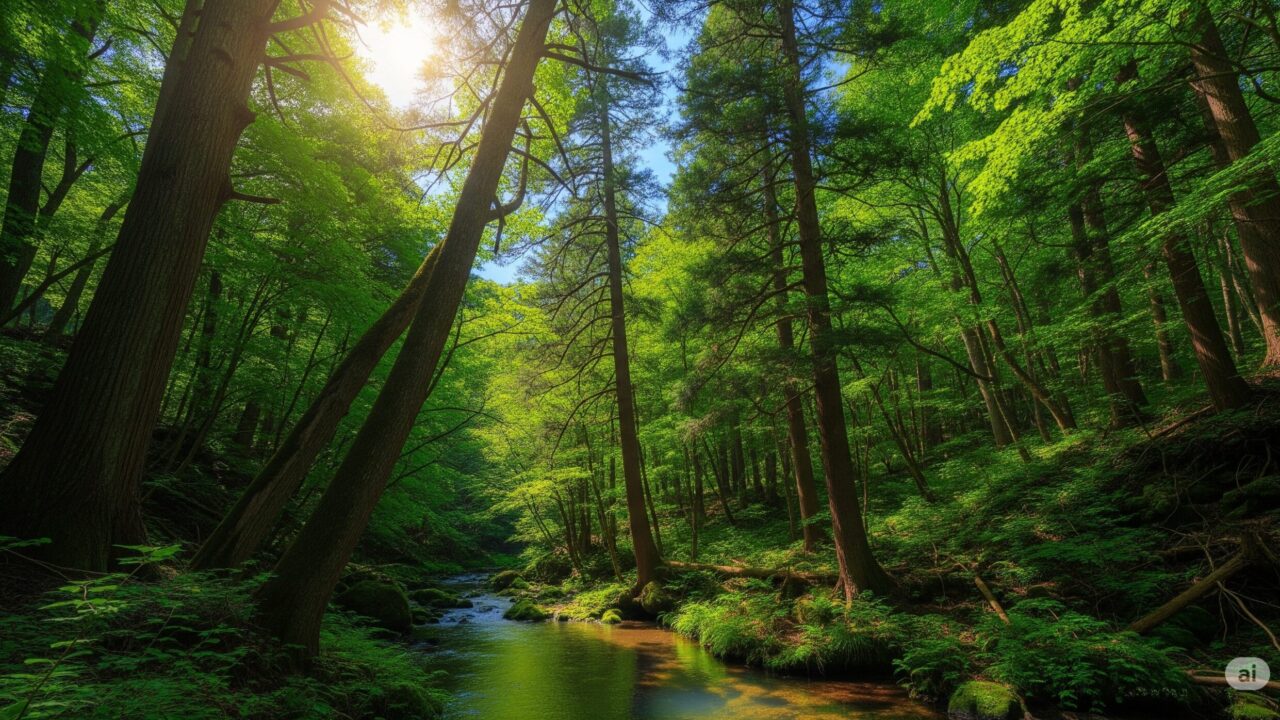 北海道の森の奥深く