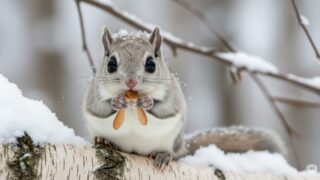 エゾモモンガの食事