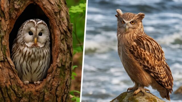 エゾフクロウとシマフクロウの違い