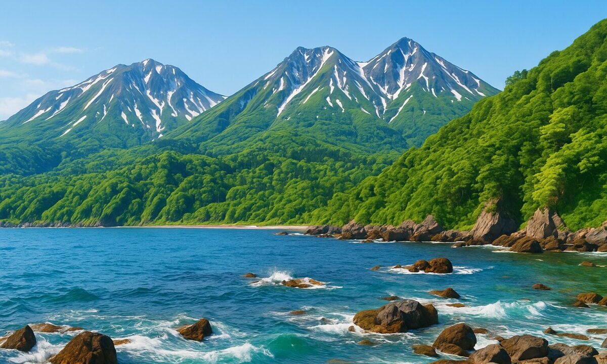 海と山