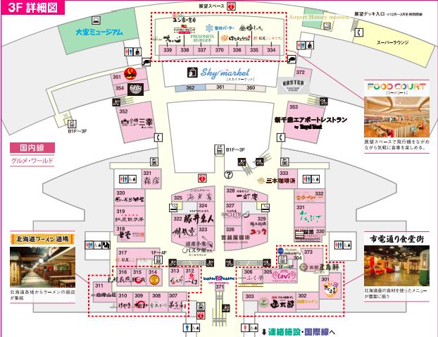 新千歳空港　３F地図