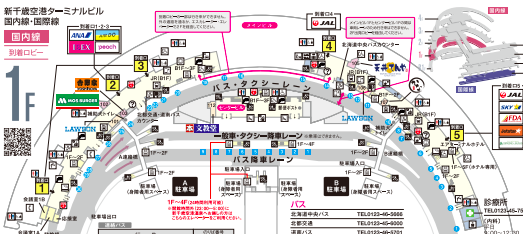新千歳空港１F地図