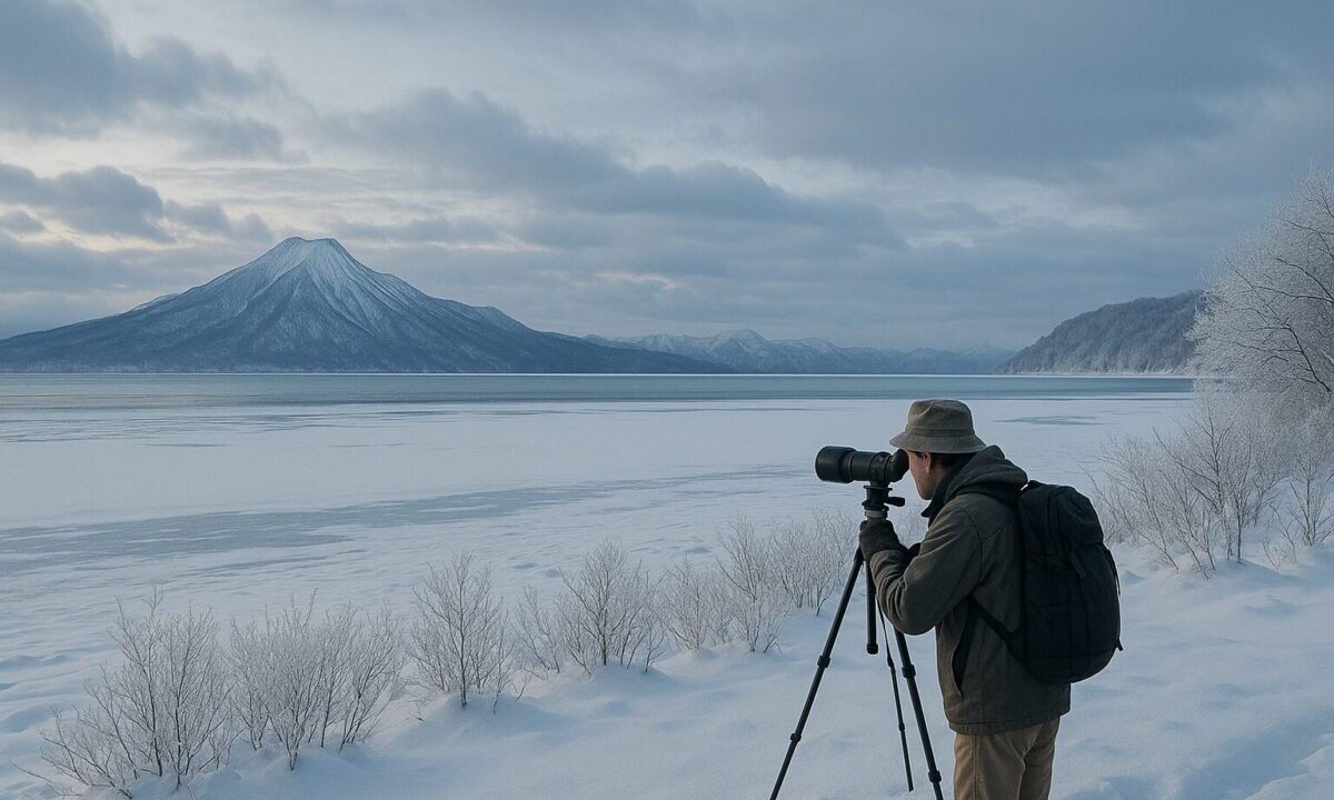 バードウォッチングをする人