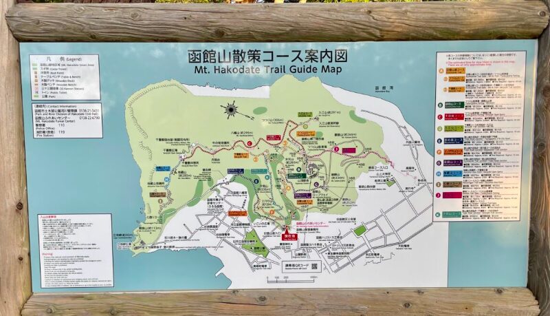 函館山登山道地図
