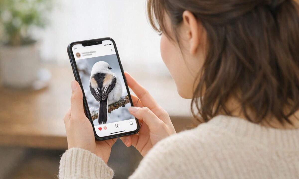 シマエナガ　SNS 背面