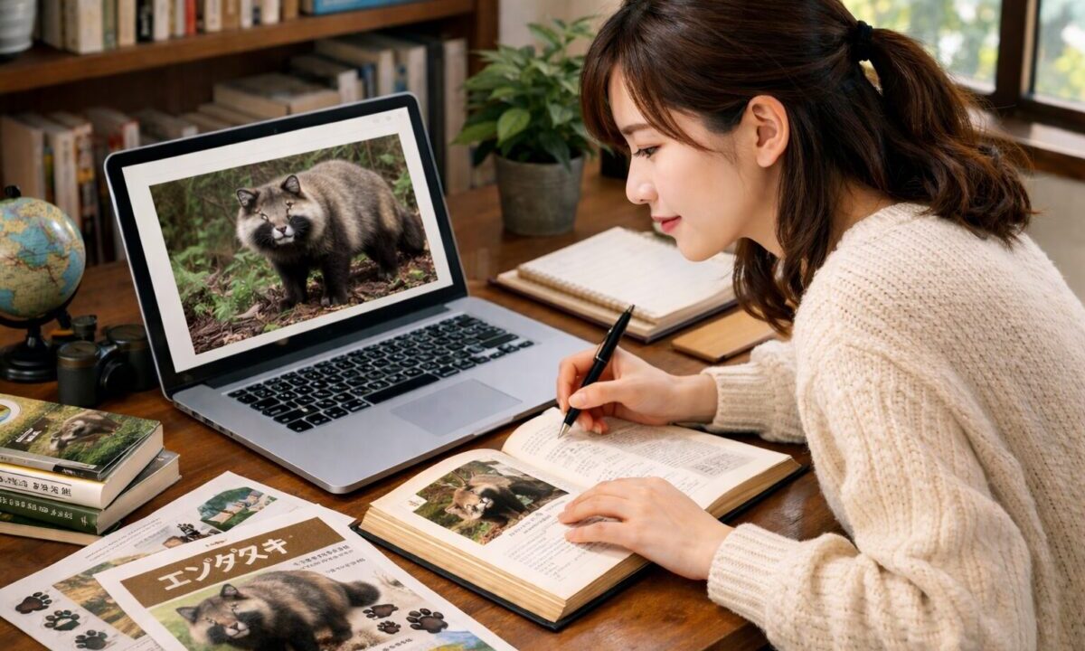 エゾタヌキを調べる