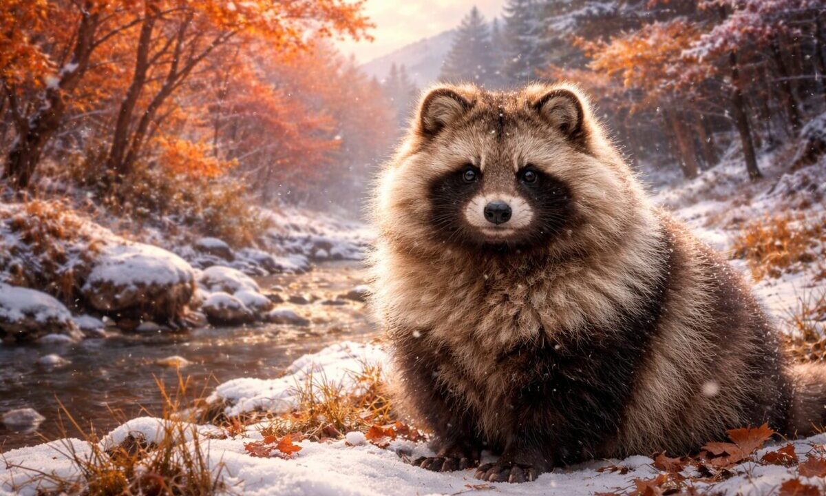 モフモフしたタヌキの季節