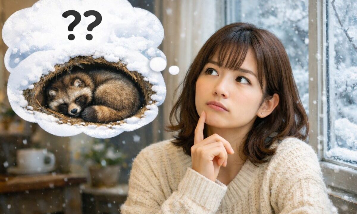 エゾタヌキは冬眠する？