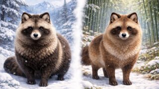 エゾタヌキを本土タヌキ比較