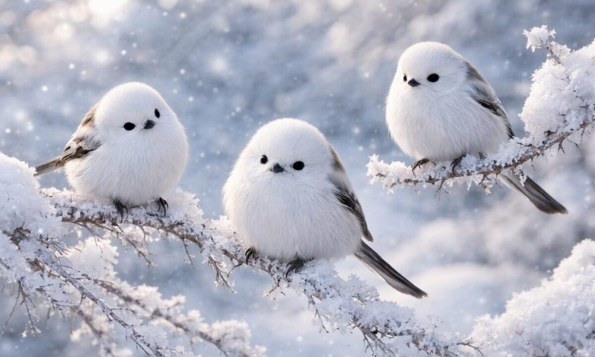 冬のシマエナガ