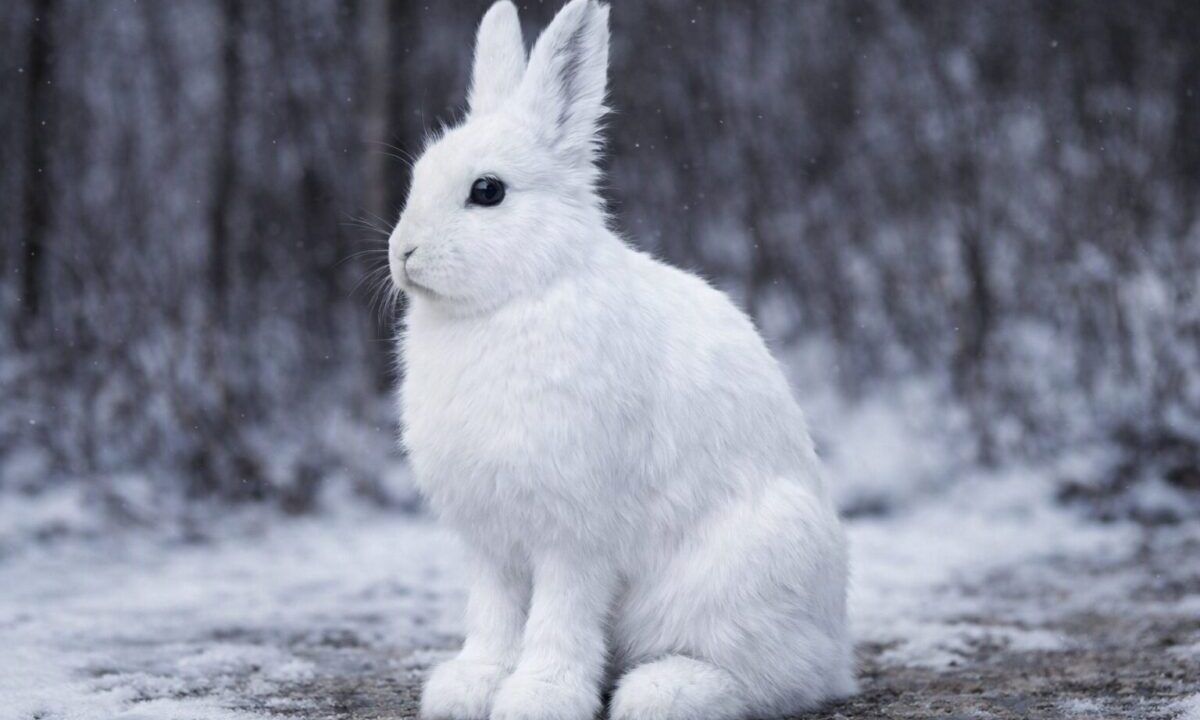 エゾ雪うさぎ　足の毛