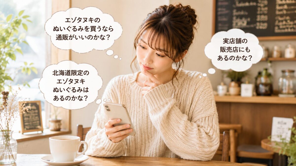 カフェで調べ物している女性