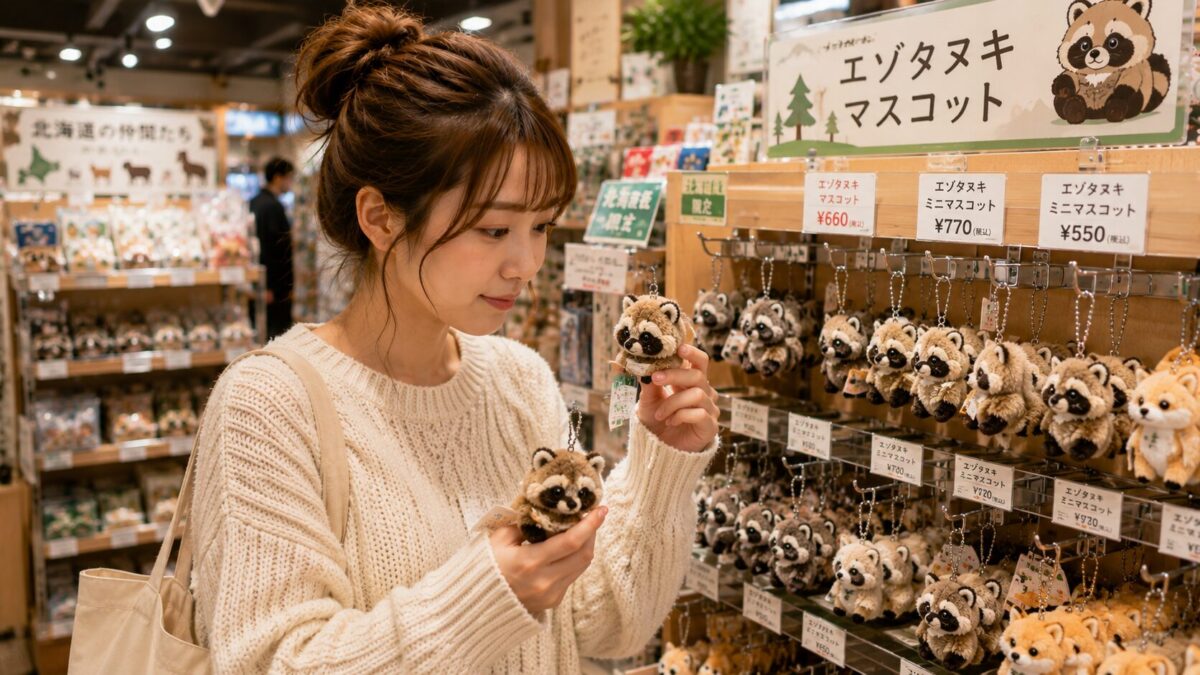 値段を見比べる女性
