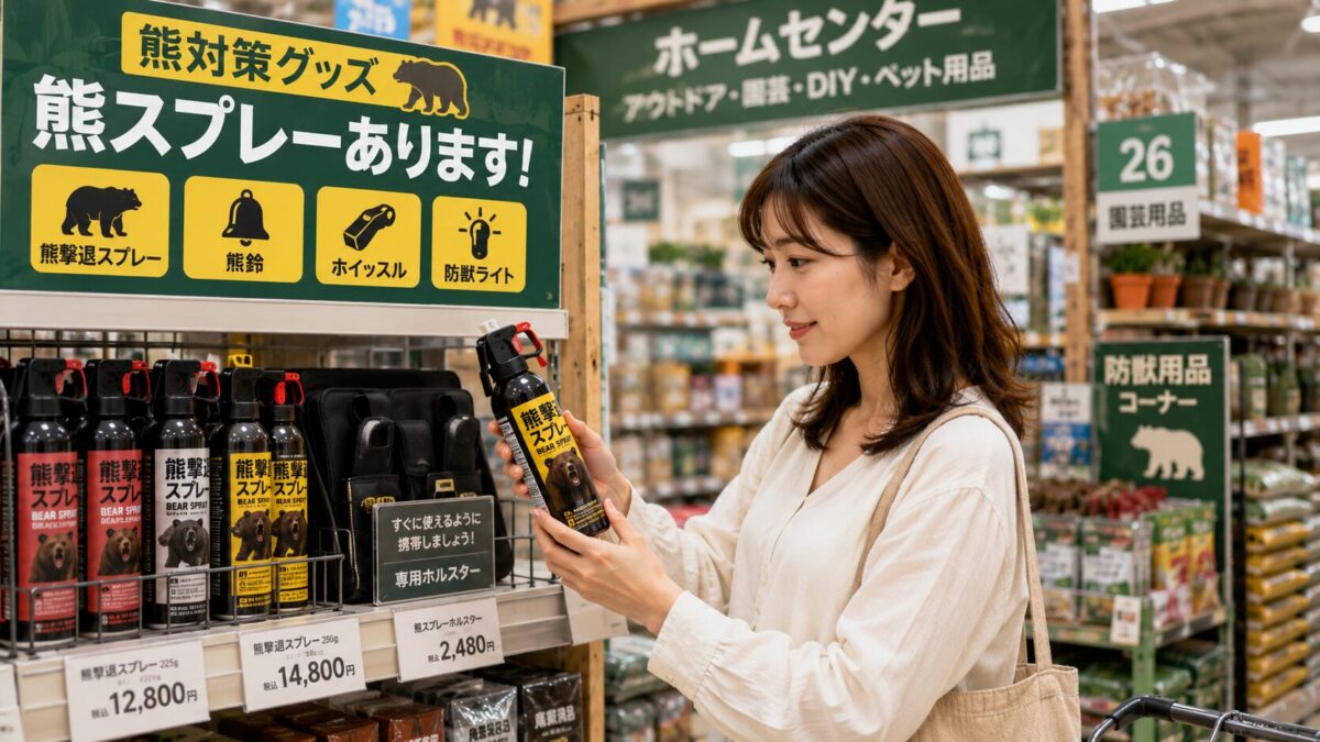 熊撃退スプレーを検討中