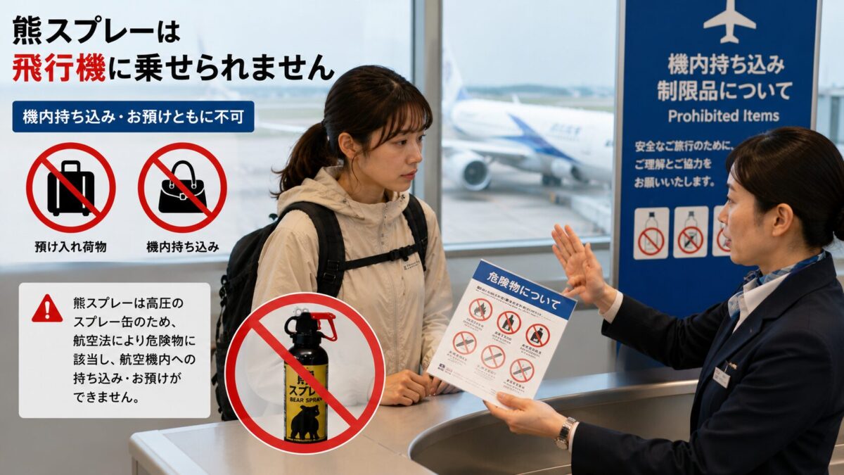 熊スプレー禁止のお知らせ