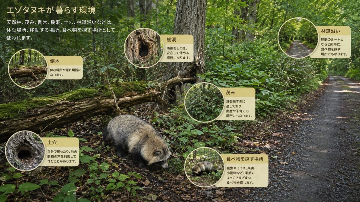 エゾタヌキの環境