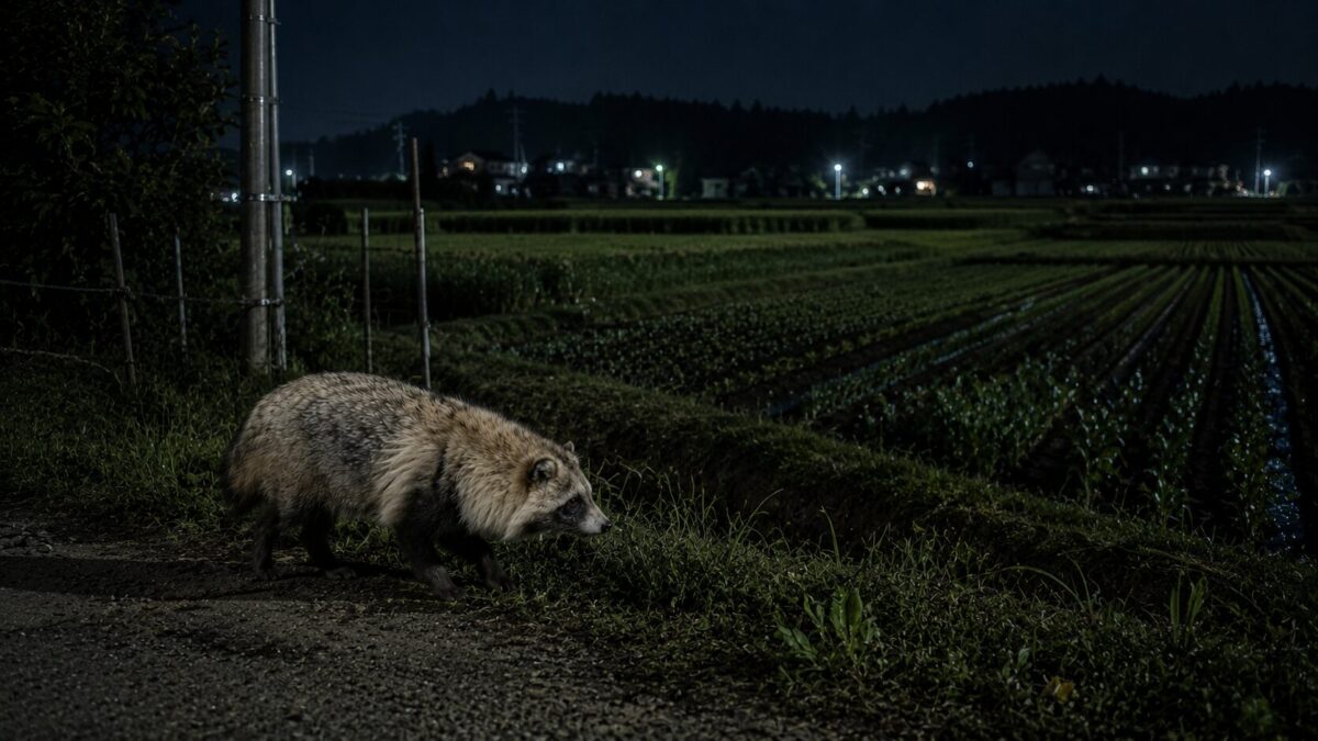 エゾタヌキと農地