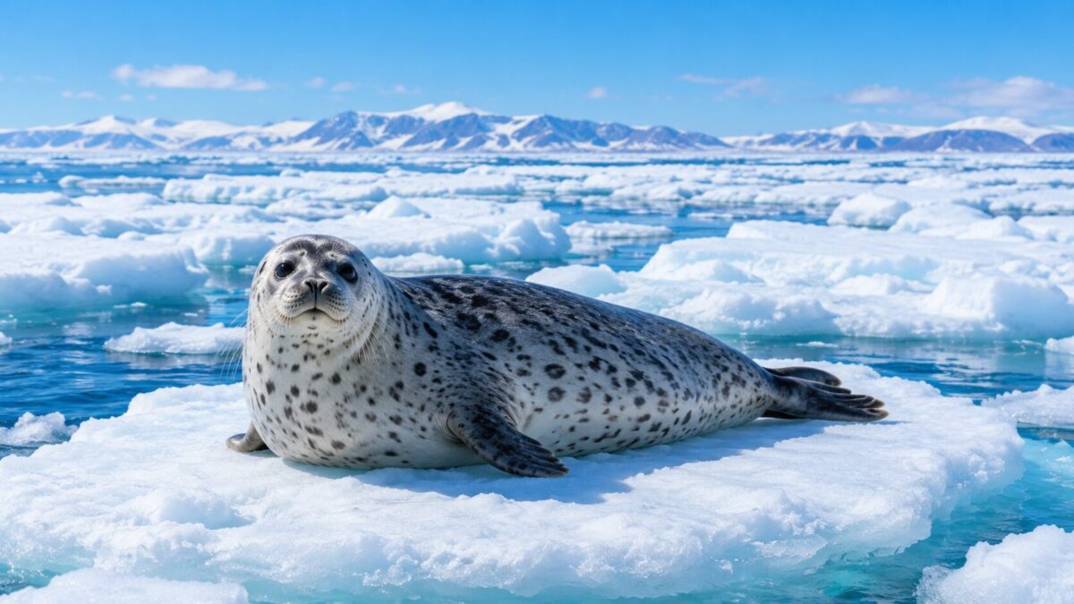 ゴマフアザラシと流氷