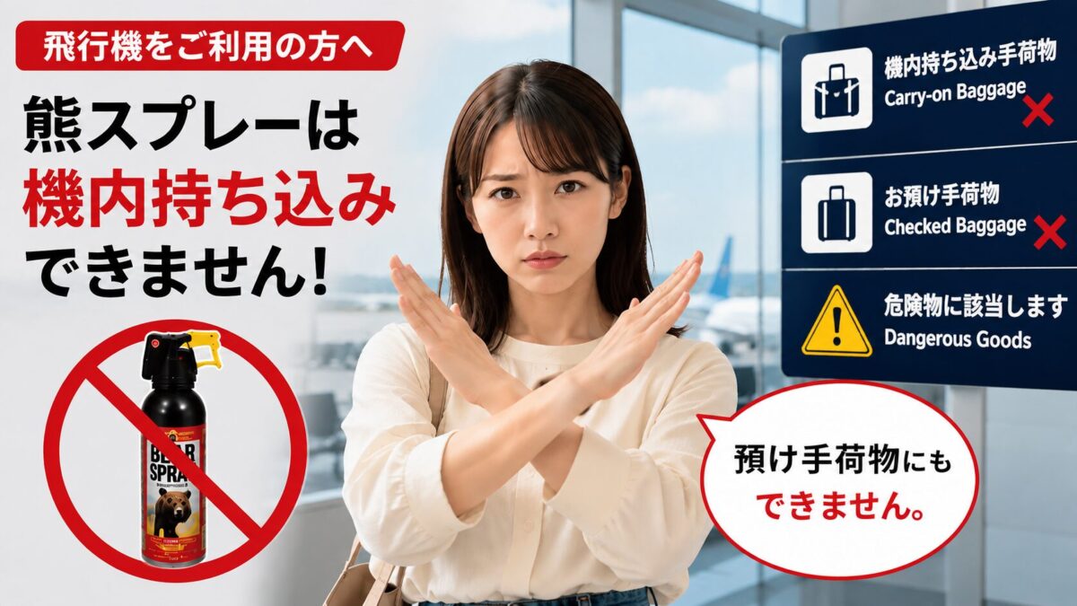 熊スプレーの機内持ち込み禁止