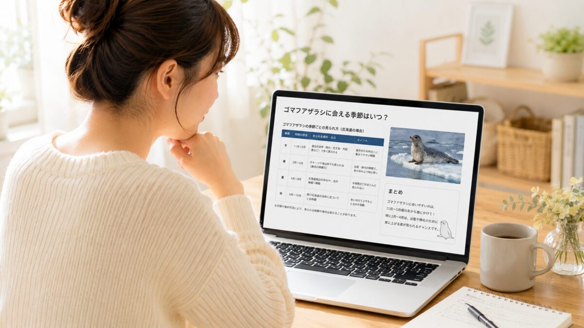ゴマフアザラシの情報を調べる