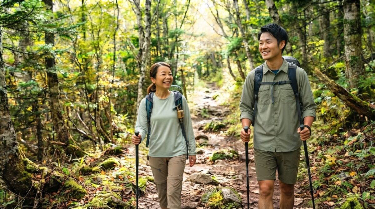 山道は話しながら歩く